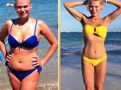 fotografije lubenice dieta pred in po